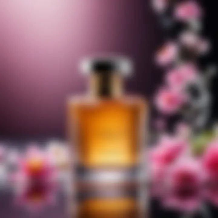 Luxurious fragrance notes displayed artistically