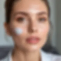 Morning skincare routine with patches