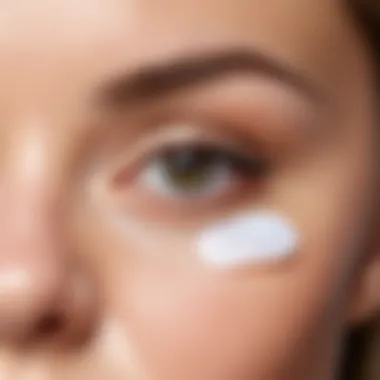 Eye Patches for Tired Eyes Close-up of eye patches applied to refresh tired eyes