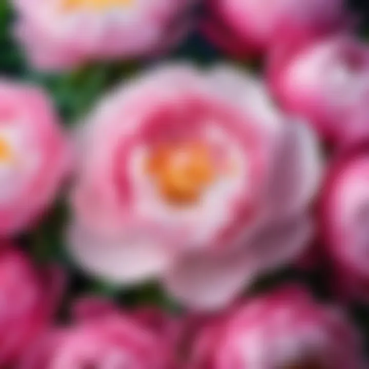 Close-up of peony flowers in bloom