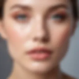 A close-up of skin texture enhanced by peptide cosmetics