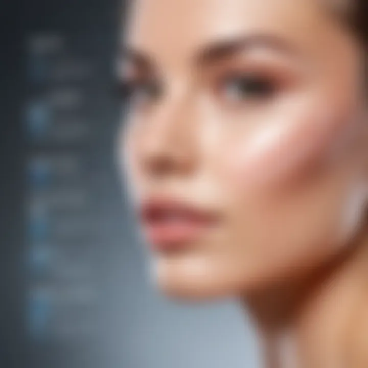 Infographic on types of peptides used in skincare
