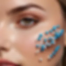 Illustration of peptide structures in skincare