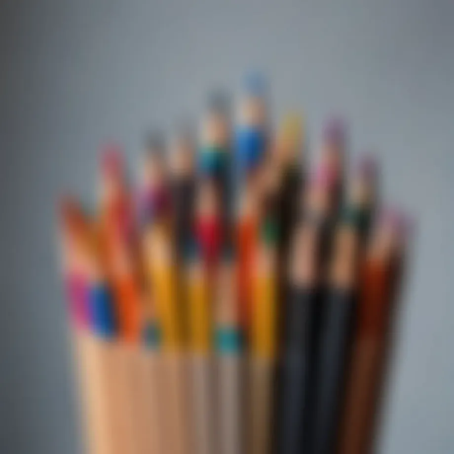 Variety of pencils for shading techniques