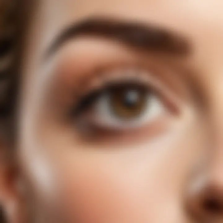 A close-up of a perfectly curled lash