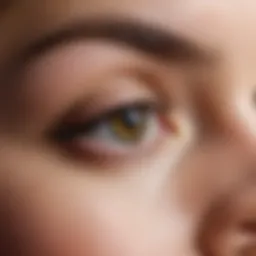 Close-up of a perfectly prepped eyelid ready for eyeshadow application