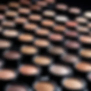 An array of eyeshadow products showcasing various textures and finishes