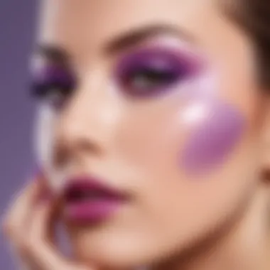 Application Techniques for Purple Concealer Purple concealer application on skin