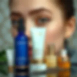 Soothing skincare products for brow care
