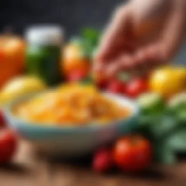 Nourishing the Body: The Role of Nutrition in Recovery Healthy foods arranged to represent physical well-being