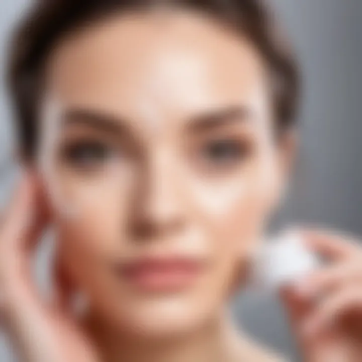 Revitalizing eye cream application
