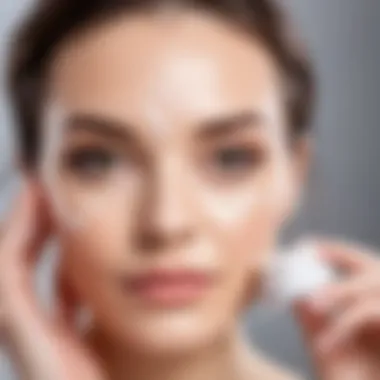 Applying a revitalizing eye cream for wrinkle reduction Revitalizing eye cream application