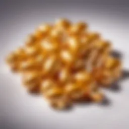 Vitamin E capsules showcasing their rich, golden hue.