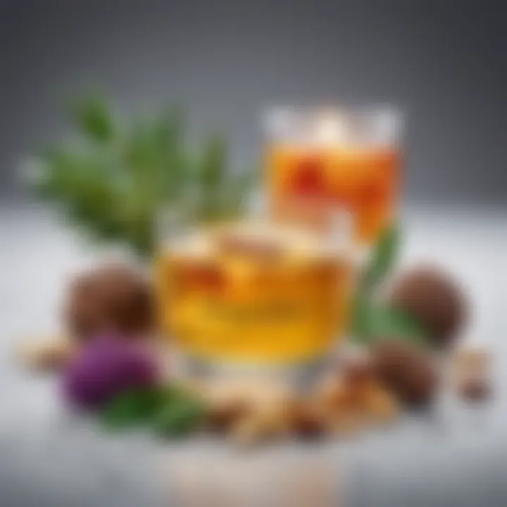 Aromatic notes displayed in a creative arrangement