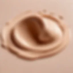 Close-up view of CC cream texture on a smooth surface