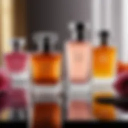 A collection of exclusive fragrances displayed elegantly.