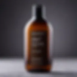 Bottle of shampoo with masculine branding