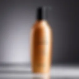 A luxurious shampoo bottle designed for post-keratin treatment care
