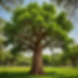 The lush landscape where shea trees thrive, showcasing their natural habitat.