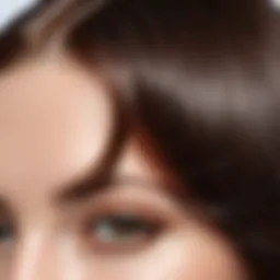 Sleek and shiny hair texture showcasing the effects of silicones