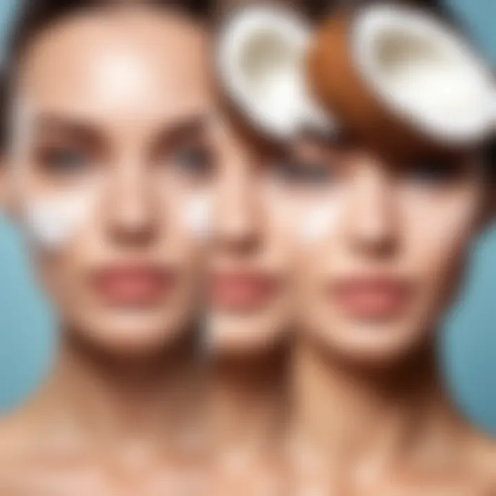 Comparison of skin types with coconut oil application