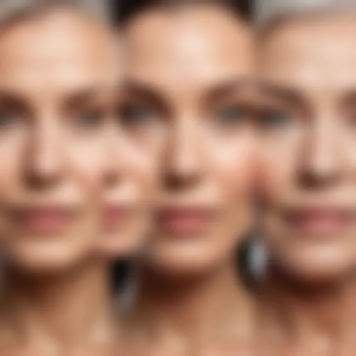 Chart depicting skincare approaches for different aging types