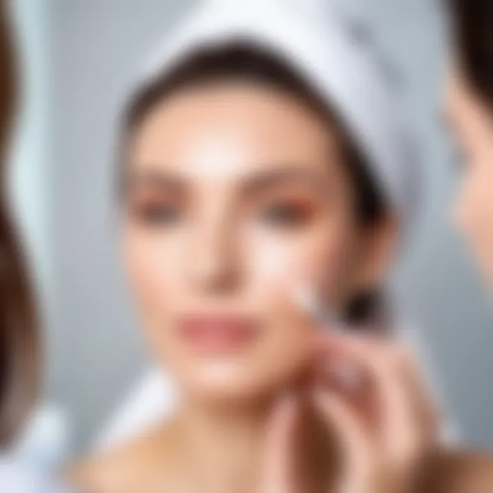 Close-up of a skincare consultation