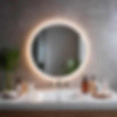 Creating the Ideal Atmosphere for Patch Application A serene bathroom environment showcasing skincare products