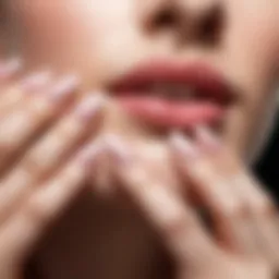 Close-up of soft skin around nails