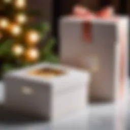 Luxury cosmetic gift box with elegant packaging