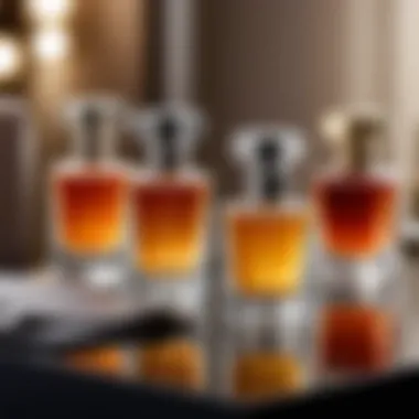 Stylish Perfume Bottles Stylish perfume bottles displayed on a vanity