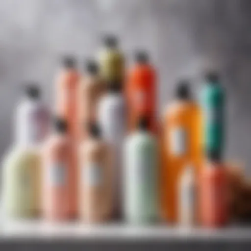 A collection of sulfate-free shampoos in elegant bottles
