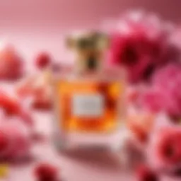 Exquisite fragrance notes displayed artistically