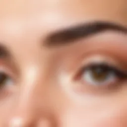 Swollen eyebrows indicating a health issue