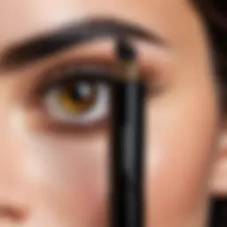 Close-up of mascara wand and tube showcasing various formulas
