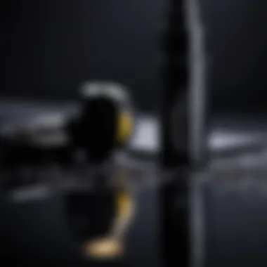 Aesthetic arrangement of mascara ingredients on a flat surface