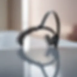 Close-up of an eyelash curler on a vanity