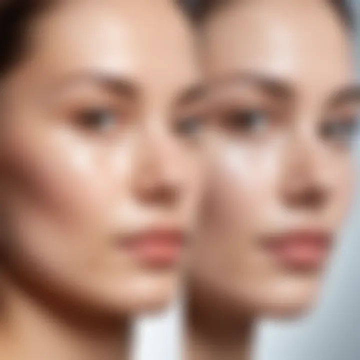 Before and after skin improvement from Niacinamide use