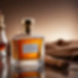 Elegant perfume bottle with tobacco essence