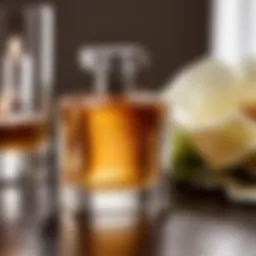 Elegant fragrances displayed in a chic setting