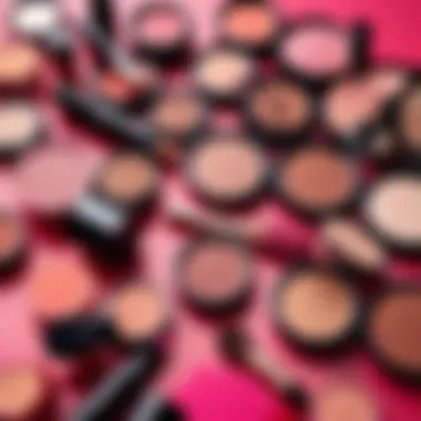 Contemporary Makeup Trends An elegant display of makeup items showcasing modern trends.