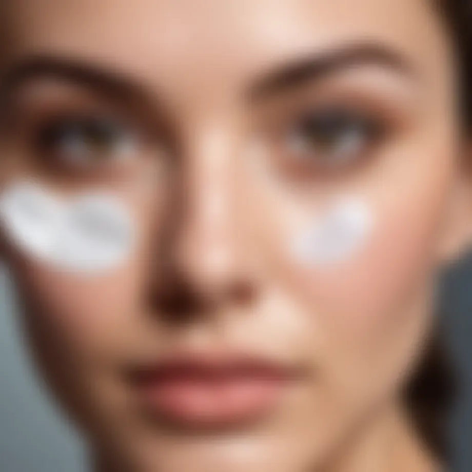 An arrangement of various under-eye patches showcasing different textures and ingredients