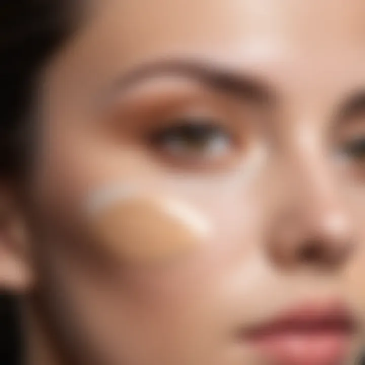 Application technique of concealer on skin