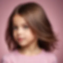 A young child with beautifully styled hair reflecting the effects of keratin treatment