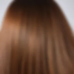 Luxurious keratin treatment application on smooth hair