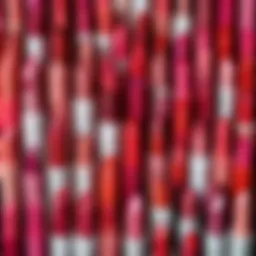 Vibrant array of lip colors showcasing diversity