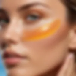 A detailed diagram illustrating the layers of skin and how SPF protects against UV rays