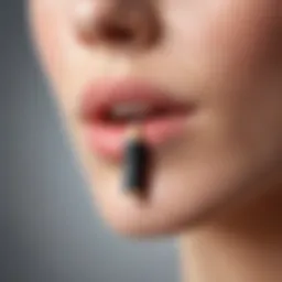 Close-up of an acne pencil with ingredients listed