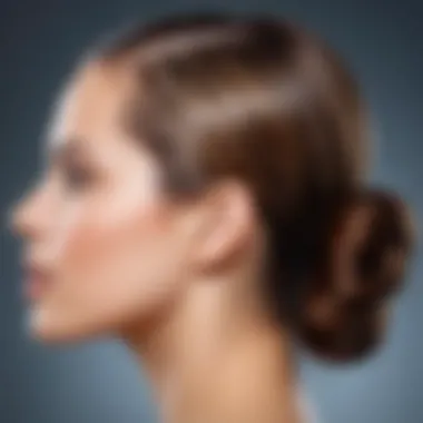 Diagram showing a normal scalp and its healthy features