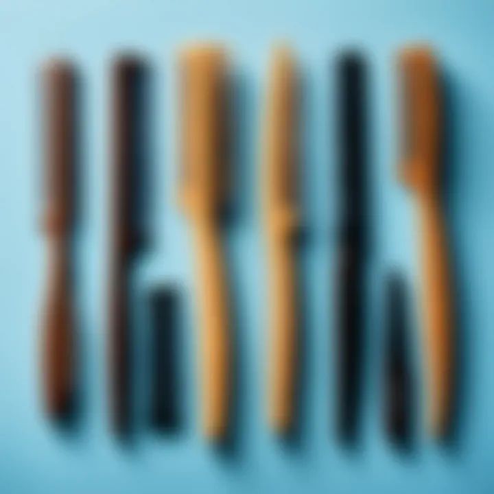 Illustration of different comb types and their features